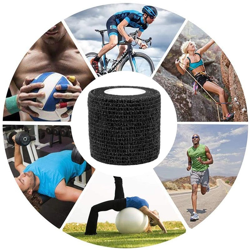 10 Rolls Cohesive Elastic Bandage Self Adhesive Wrist Ankle Gauze Tape Vet Wrap