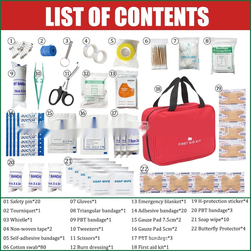 Handbag First-Aid Kit Storage Medical Bag Fire Safety