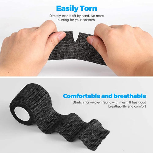 10 Rolls Cohesive Elastic Bandage Self Adhesive Wrist Ankle Gauze Tape Vet Wrap