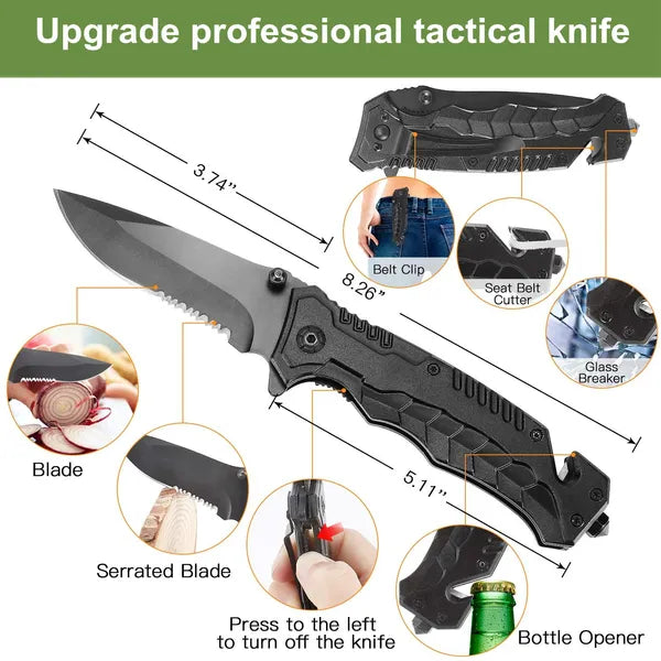 Emergency Survival Kit 30 In 1 Professional Survival Gear Equipment First Aid Supplies For SOS Tactical Hiking Hunting Camping
